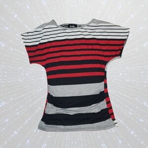 By&By Black Gray & White Top Lace Panel  Vtg Y2K Small